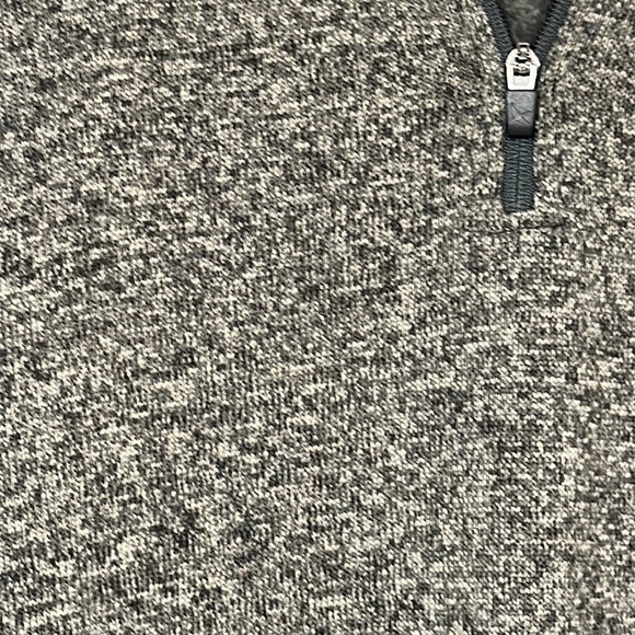 Eddie Bauer men's 1/4 zip gray/tan/black pullover sweater,  inside fleece - TXL - Picture 8 of 9